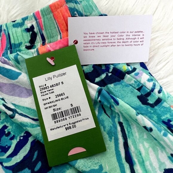 Lilly Pulitzer Palma Tube Top Hay Bay Bay Sailboat Tassel Strapless Womens Small - Picture 8 of 10